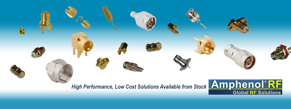 Amphenol RF slide showcasing global connectivity solutions.